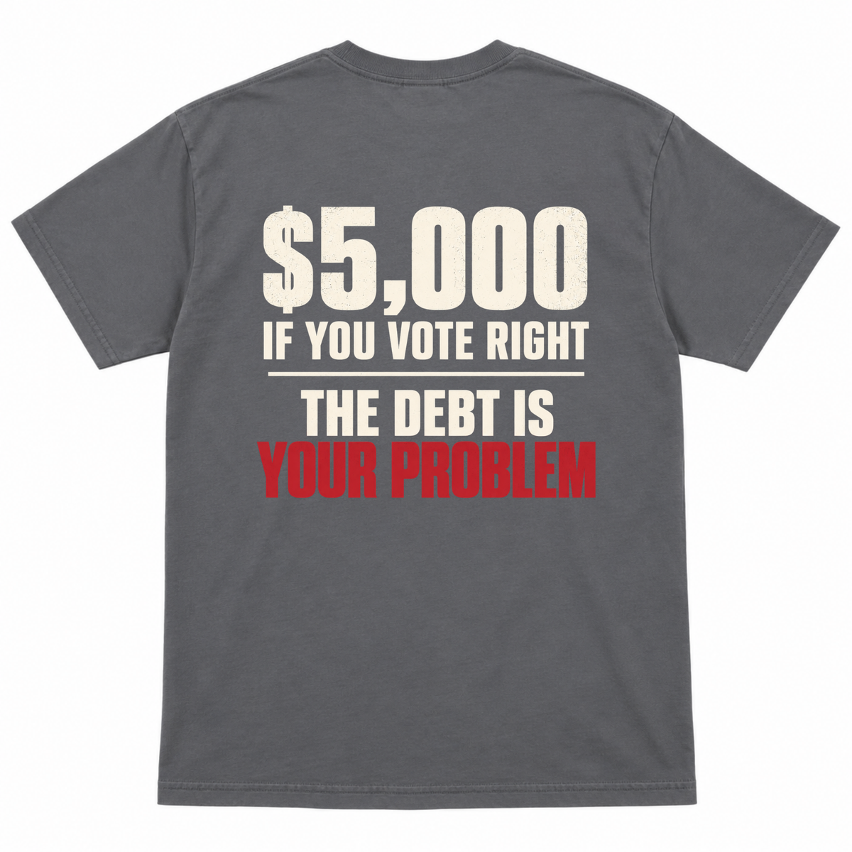 $5,000 IF YOU VOTE RIGHT - THE DEBT IS YOUR PROBLEM