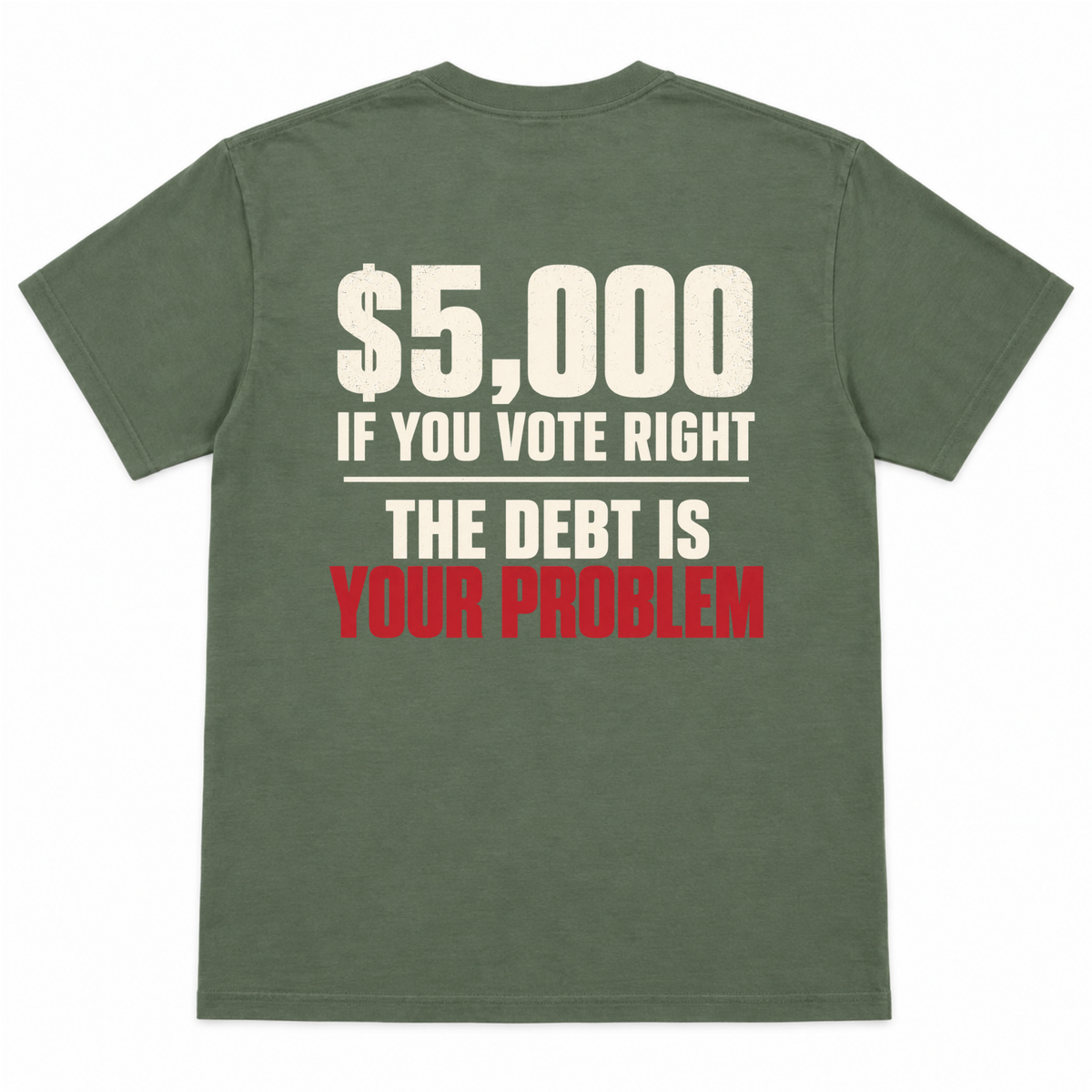 $5,000 IF YOU VOTE RIGHT - THE DEBT IS YOUR PROBLEM