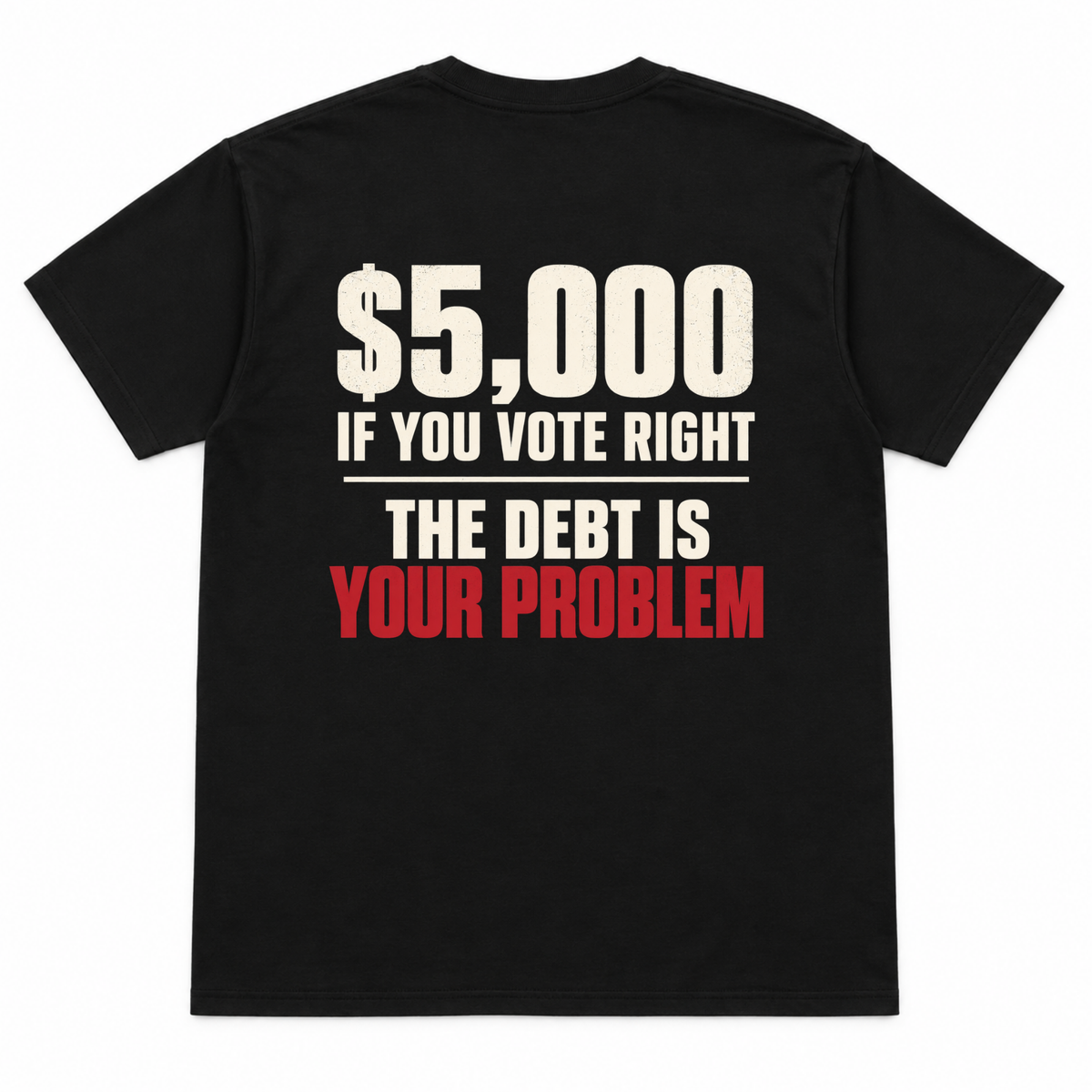 $5,000 IF YOU VOTE RIGHT - THE DEBT IS YOUR PROBLEM