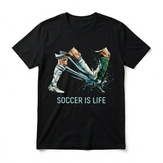 SOCCER IS LIFE Graphic Football T-Shirt