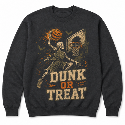 Dunk or Treat Basketball Halloween Skeleton Shirt