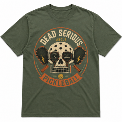 Dead Serious About Pickleball Skeleton Shirt