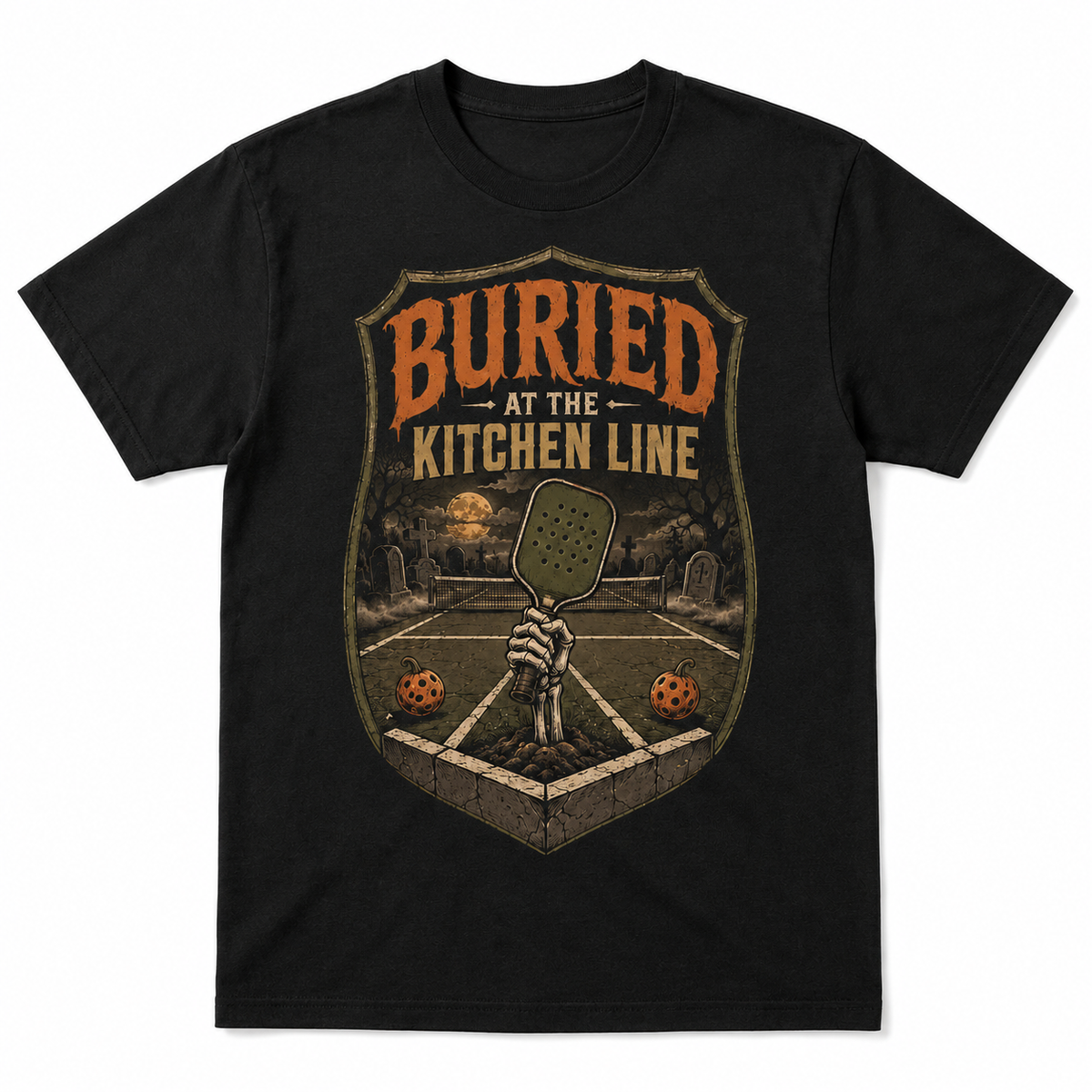 Buried at the Kitchen Line Pickleball Halloween Shirt
