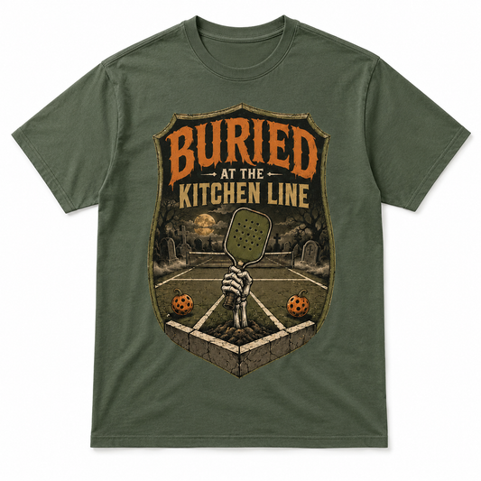 Buried at the Kitchen Line Pickleball Halloween Shirt