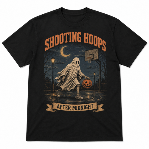 Shooting Hoops After Midnight Basketball Halloween Shirt