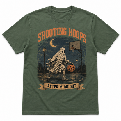 Shooting Hoops After Midnight Basketball Halloween Shirt
