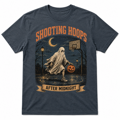 Shooting Hoops After Midnight Basketball Halloween Shirt