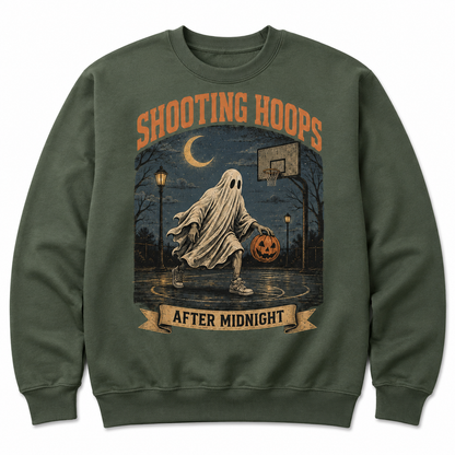 Shooting Hoops After Midnight Basketball Halloween Shirt