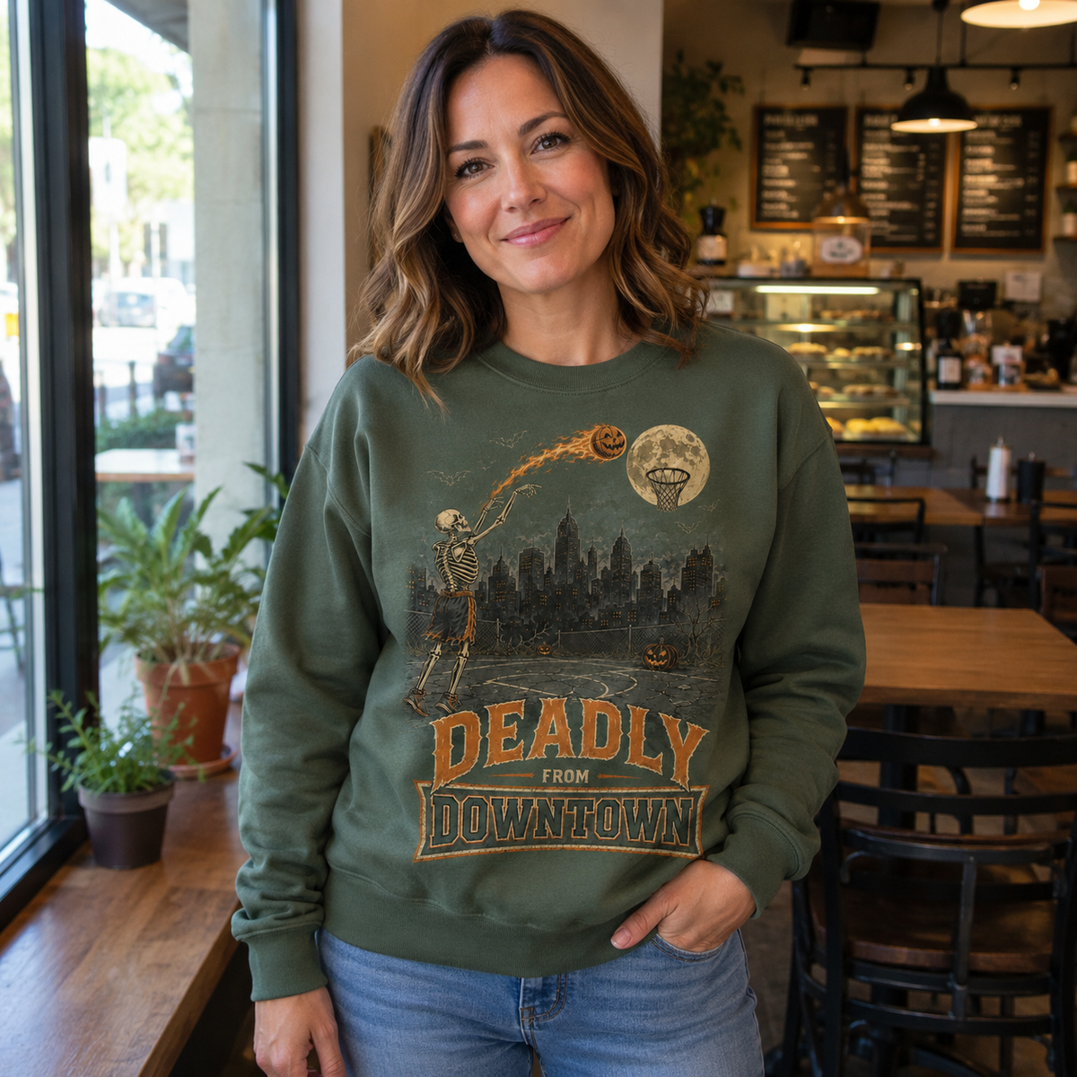 Deadly From Downtown Basketball Halloween Shirt
