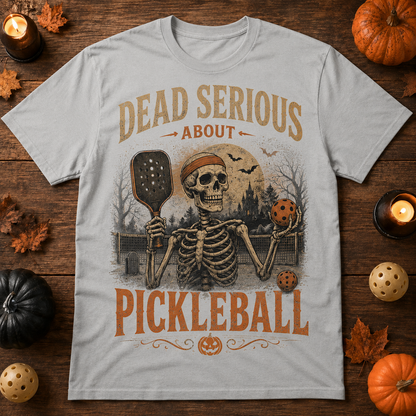 Dead Serious About Pickleball Halloween T-Shirt