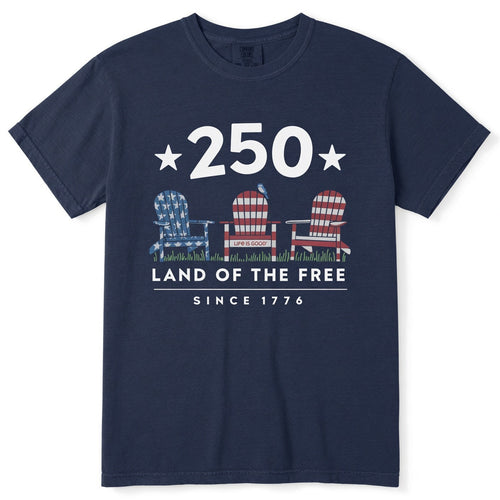 250th Anniversary Patriotic T-Shirt - Land of the Free Since 1776