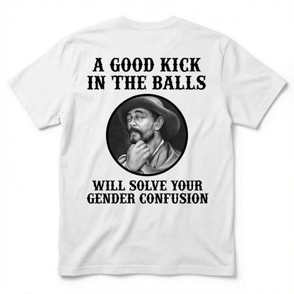 A good kick in the balls will solve gender confusion