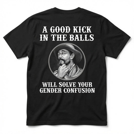 A good kick in the balls will solve gender confusion