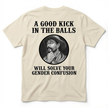 A good kick in the balls will solve gender confusion