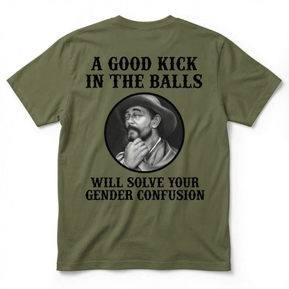 A good kick in the balls will solve gender confusion