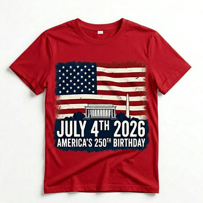 July 4th 2026 America's 250 Birthday T-shirt