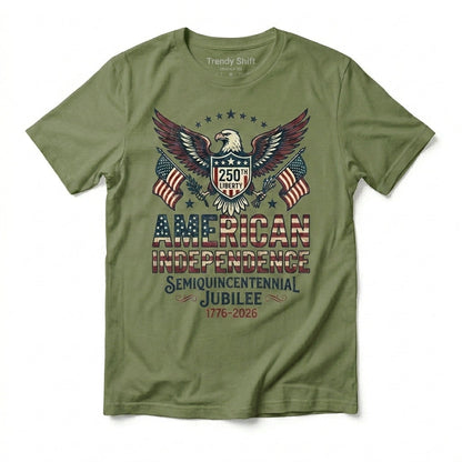250th American Independence Eagle Tee - Semiquincentennial Jubilee 1776-2026