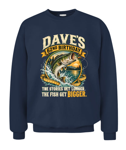 62ND BIRTHDAY / THE STORIES GET LONGER. THE FISH GET BIGGER.